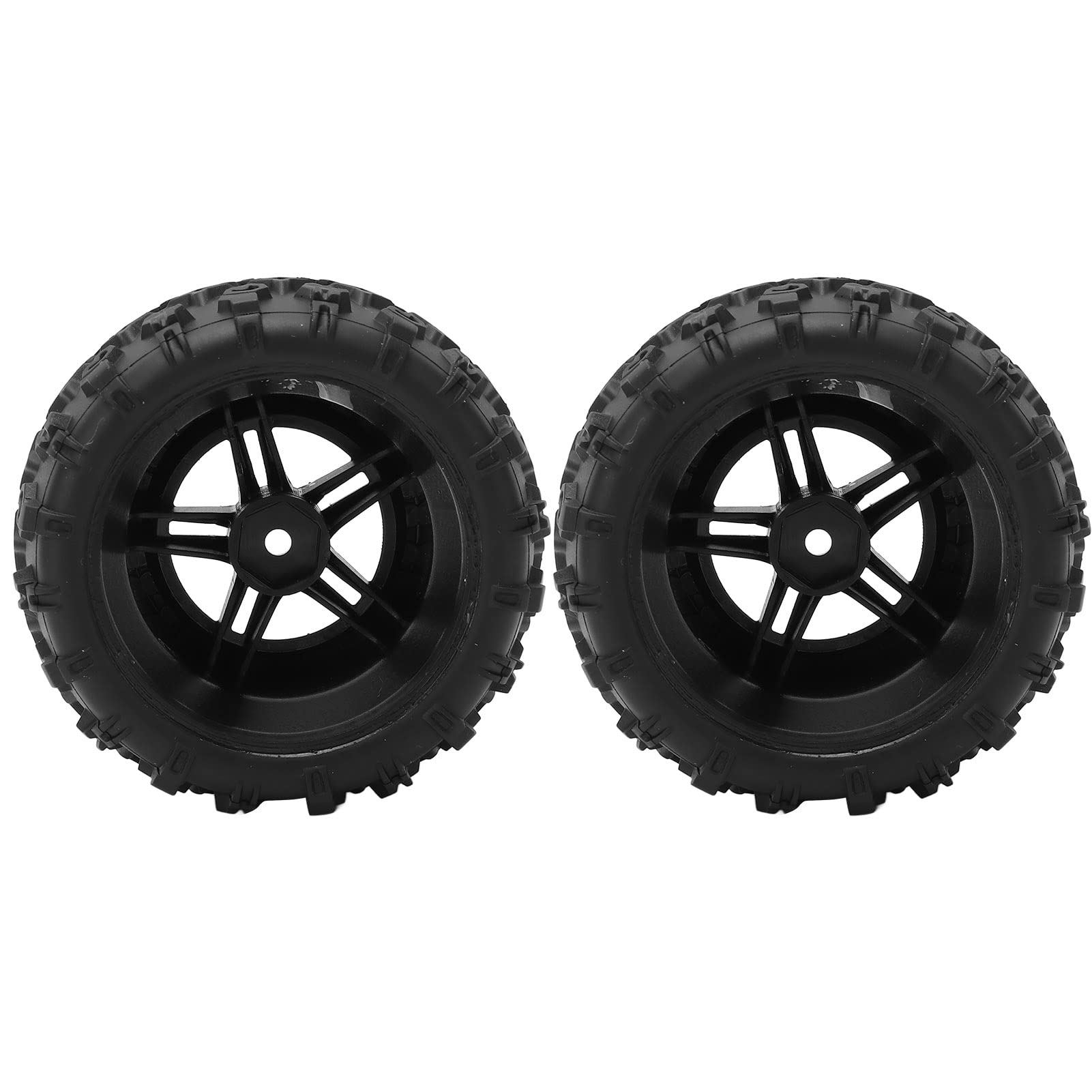 1 Para Kół RC, Opony Samochodowe RC w Skali 1/16 Plastikowa Obręcz Koła do Samochodu Zdalnie Sterowanego 1/16, Opona Samochodowa RC