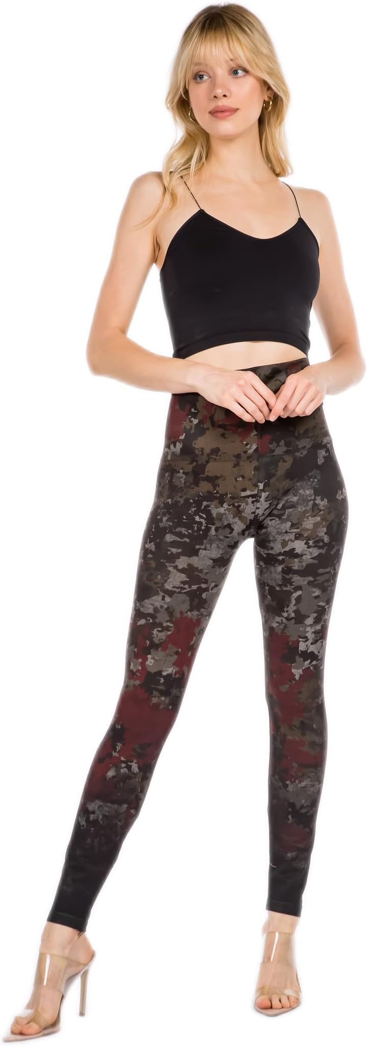 Women's Gorgeous Fall Tummy Control Hight Waisted Printed Leggings. One Size