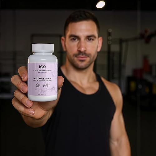 Miniatura 6 de Centenarius Nutrition Dual Mag Power - Complejo avanzado de magnesio con Magteína y TRAACS para concentración, sueño, recuperación muscular y