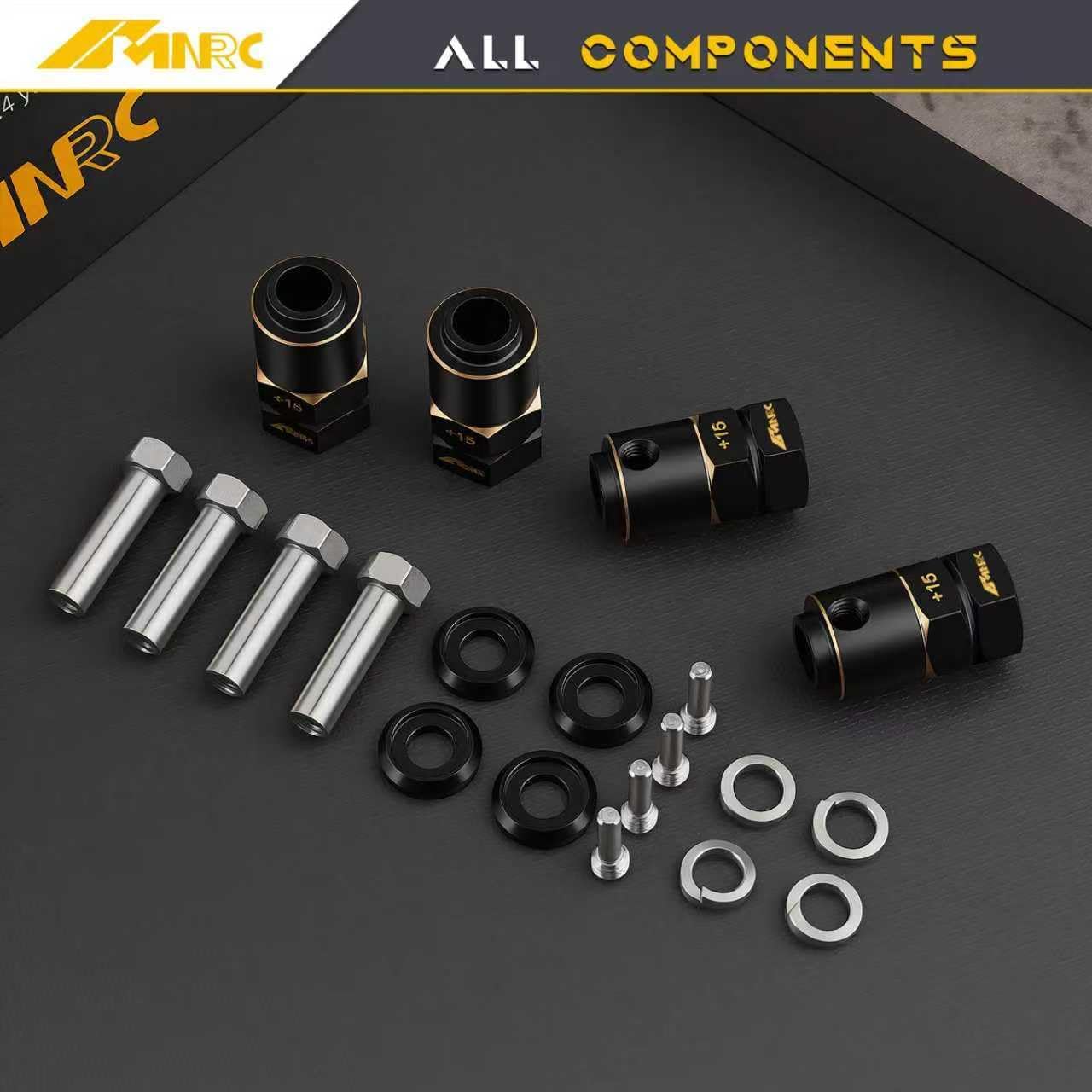 Brass +15MM Wide Extension Length 20mm Wheel Hex Hub Spacers for Axial 1/10 TRX4 Series Upgrades Part