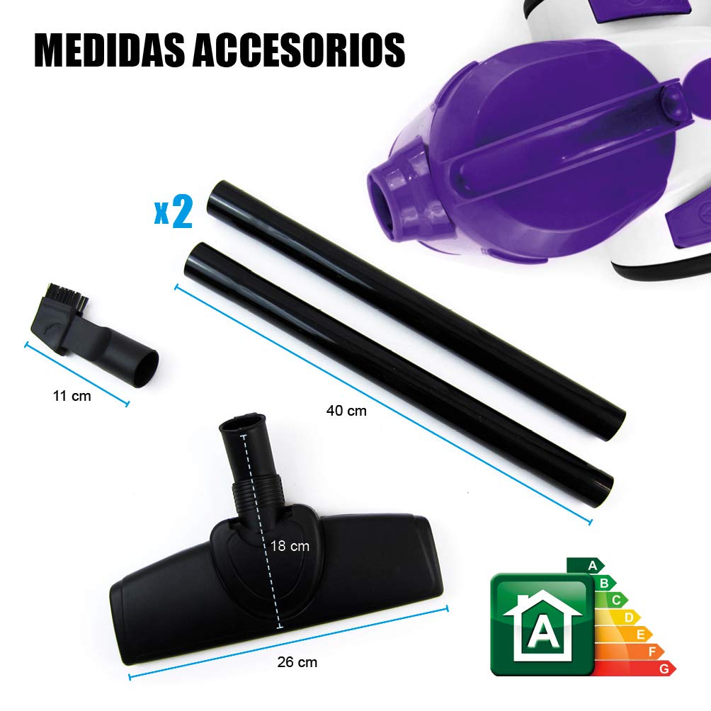 SILVANO HVC-922 Aspirador ciclónico de diseño compacto (Morado)