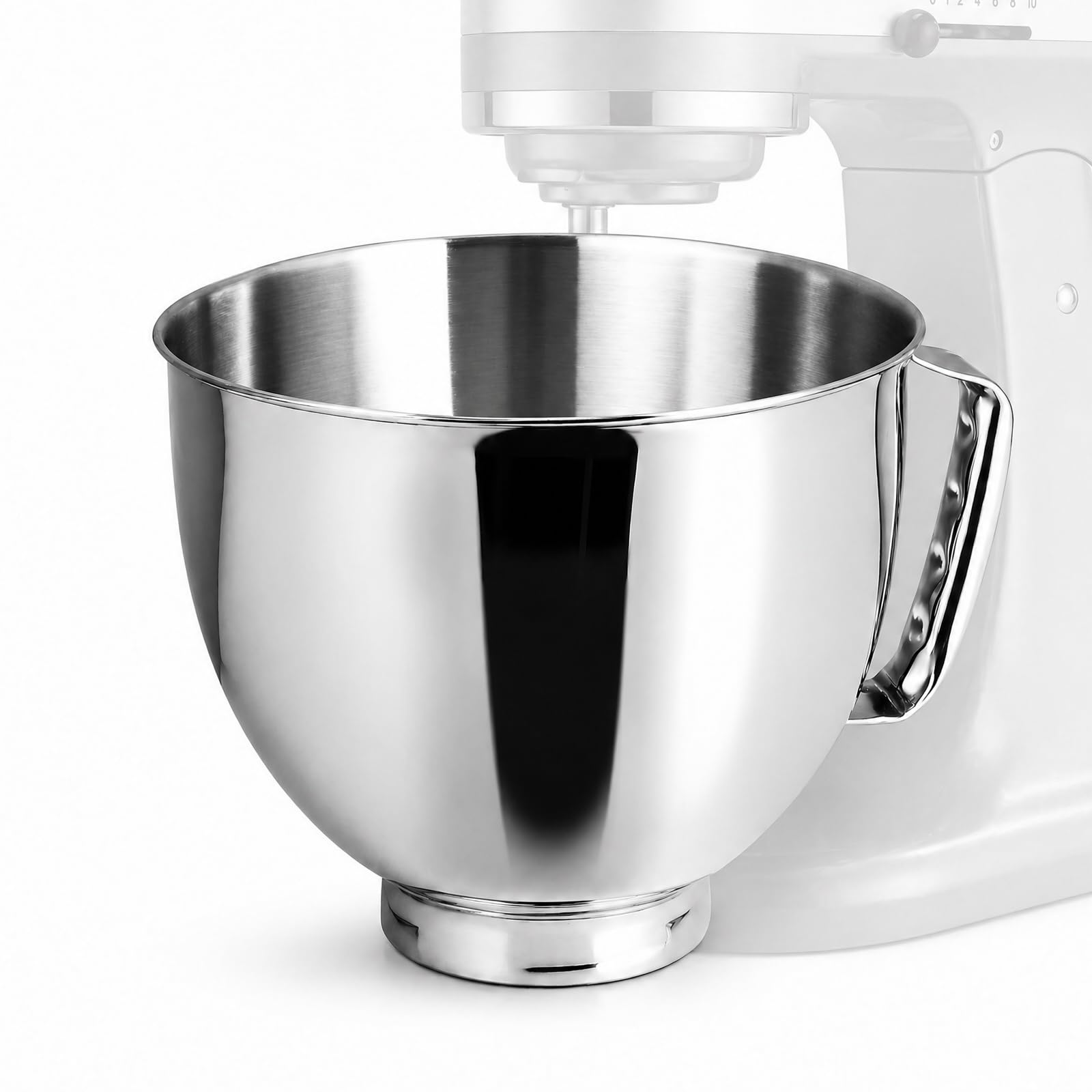 Miska miksera ze stali nierdzewnej, kompatybilna z KItchen AID 4,5-5 Quart, miska do mieszania ze stali nierdzewnej, z uchwytem, nadaje się do mycia w zmywarce, zamiennik do robota kuchennego