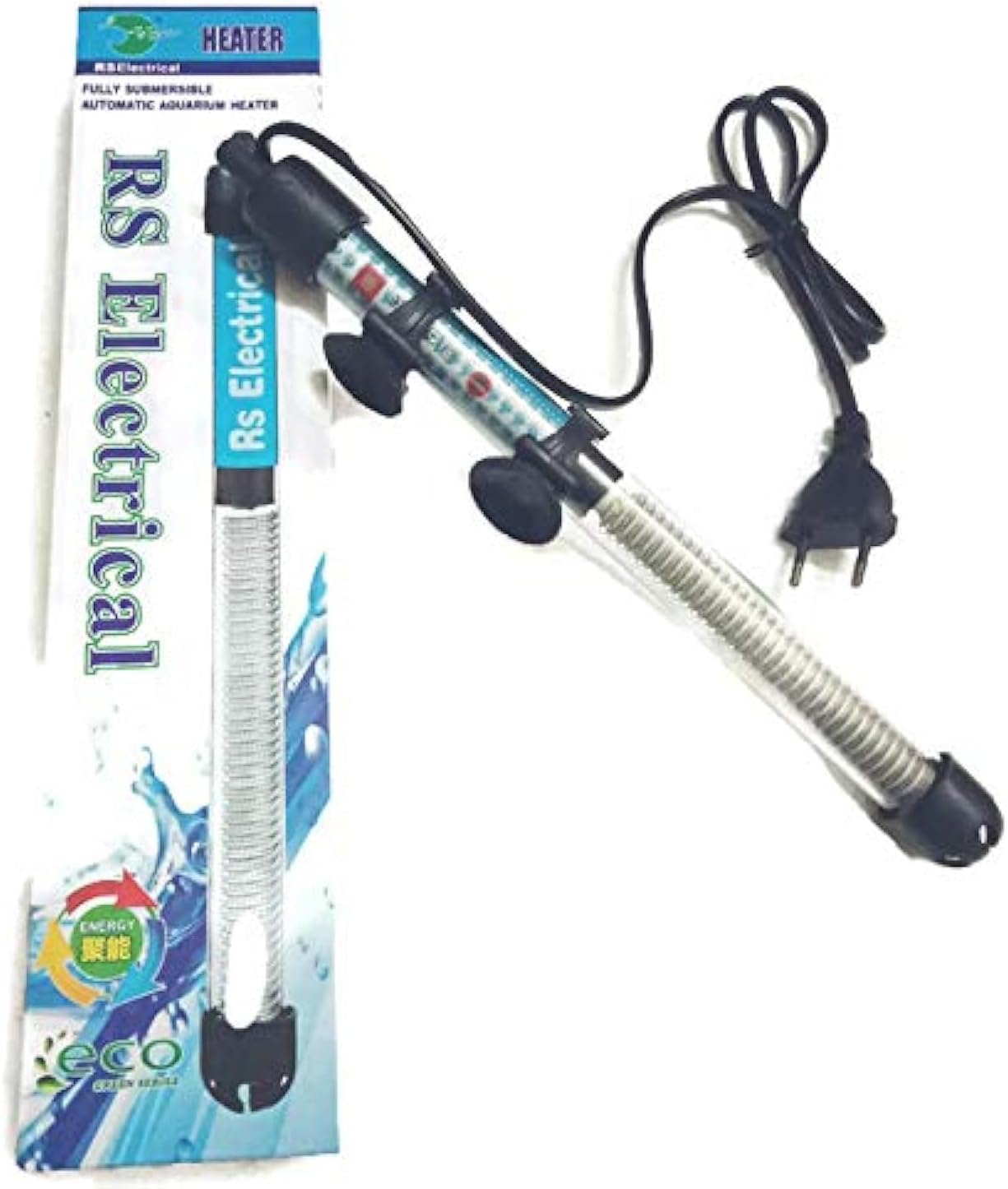 RS Electrical Fully Automatic 100 Watts High Glass Aquarium Heater with Standby Light Indicator and auto on/Off Facility Imported