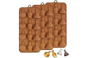 3-Piece Halloween Chocolate Mold Set: Magical Potion Apothecary Bottles