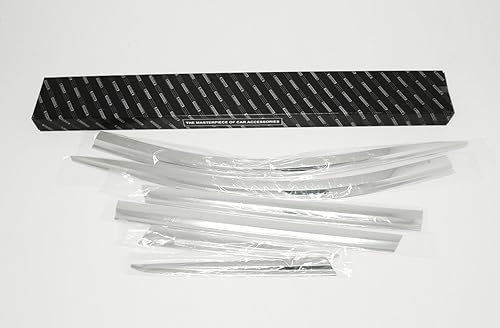 Miniatura 4 de AUTOCLOVER - Deflectores de viento cromados, protectores de lluvia 6p compatibles con Hyundai Santa Fe 2020 ~ 2022