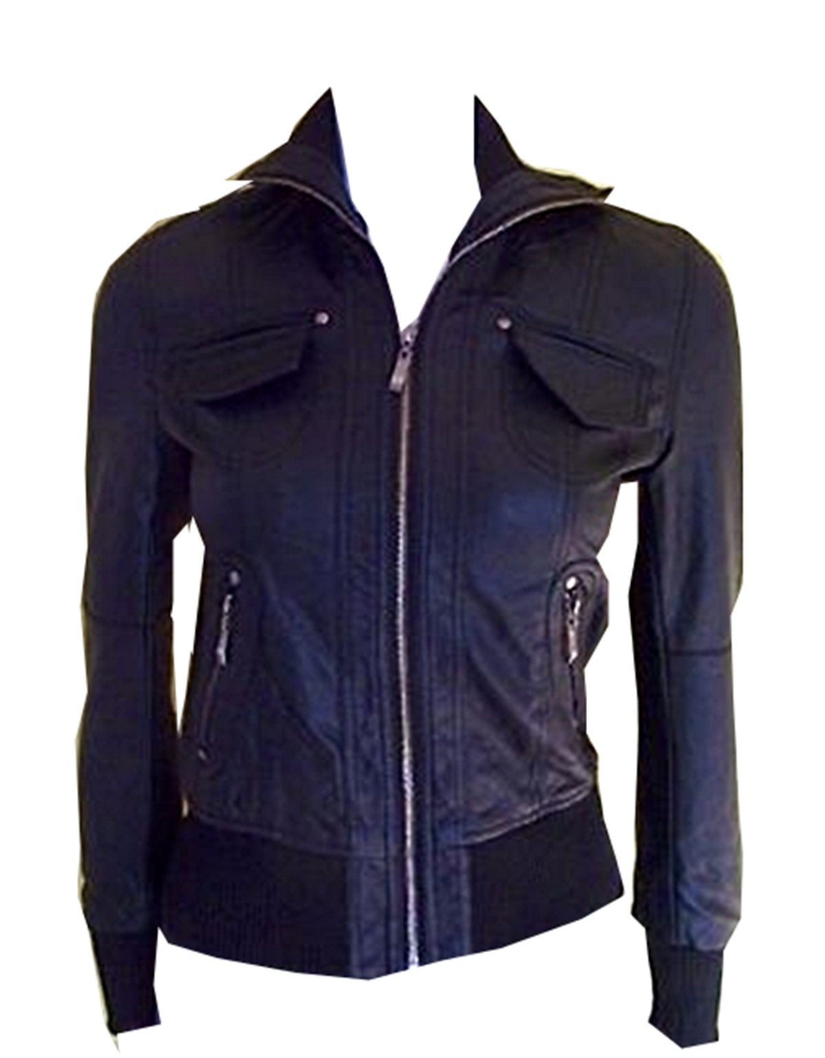 Kilky Sehr schicke Kunstlederjacke Schwarz M