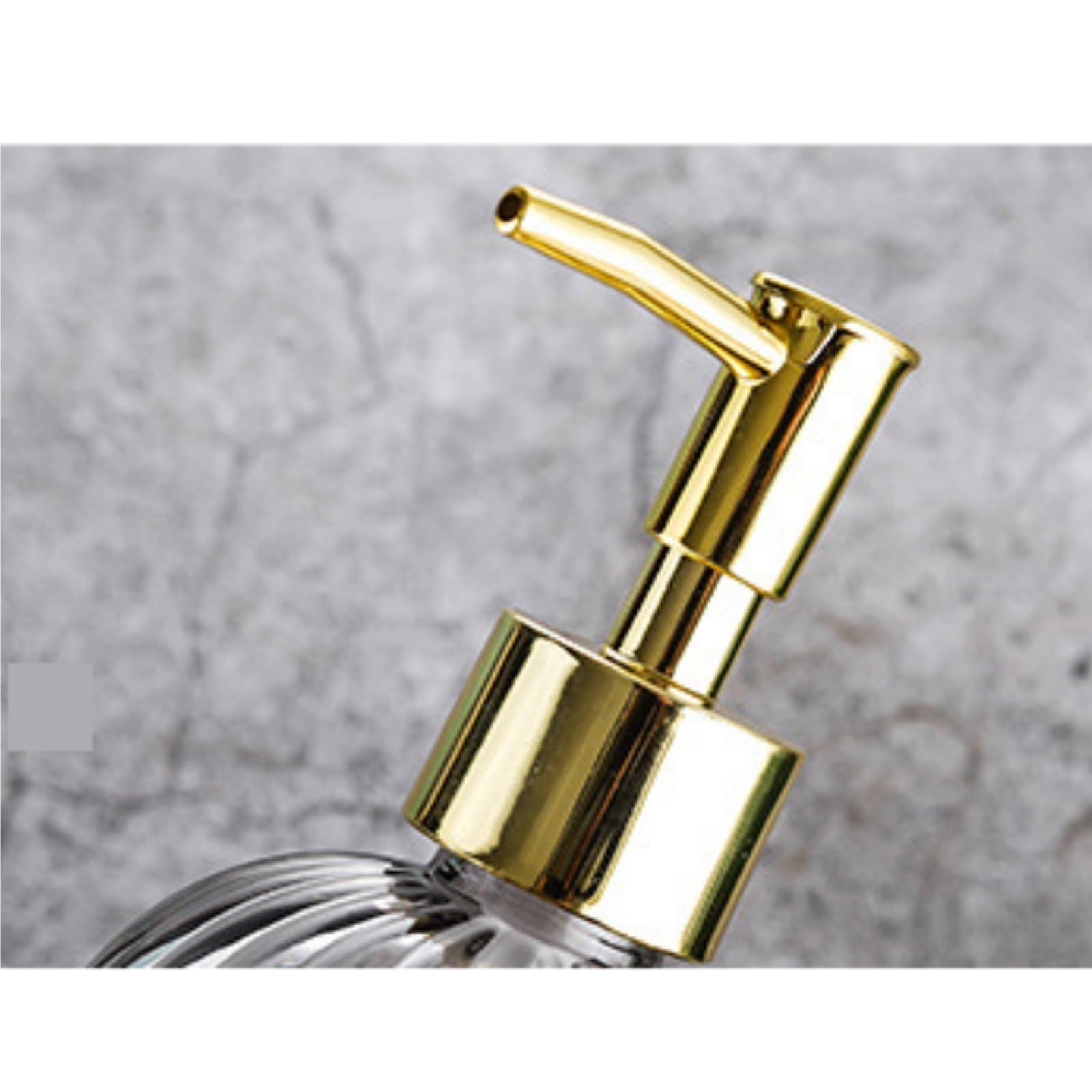 Dispenser di Sapone per Accessori da Bagno, Bottiglia Vuota con Testa della Pompa Dorata per Cucina e Bagno, Blu Scuro, 7,7x7,7x19,4 cm