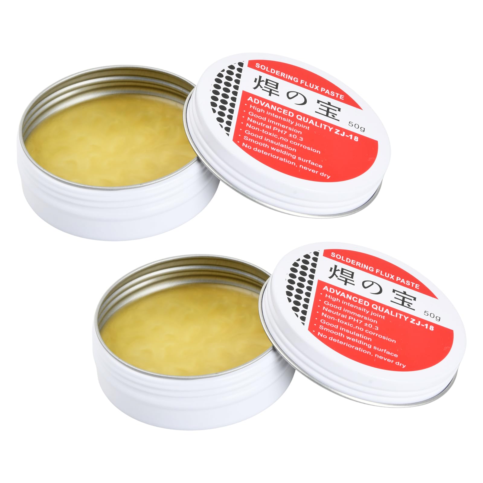 Pasta Per Saldatura 50g X 2 – Flusso Non Tossico Per Elettronica, Riparazioni PCB, SMD, Stagno, Metalli - 5