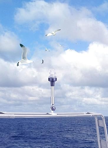 Miniatura 7 de Young Marine Luces de anclaje de navegación de 9 pulgadas 3-NM LED blanco de 360  con soporte de acero inoxidable, 12-24 V