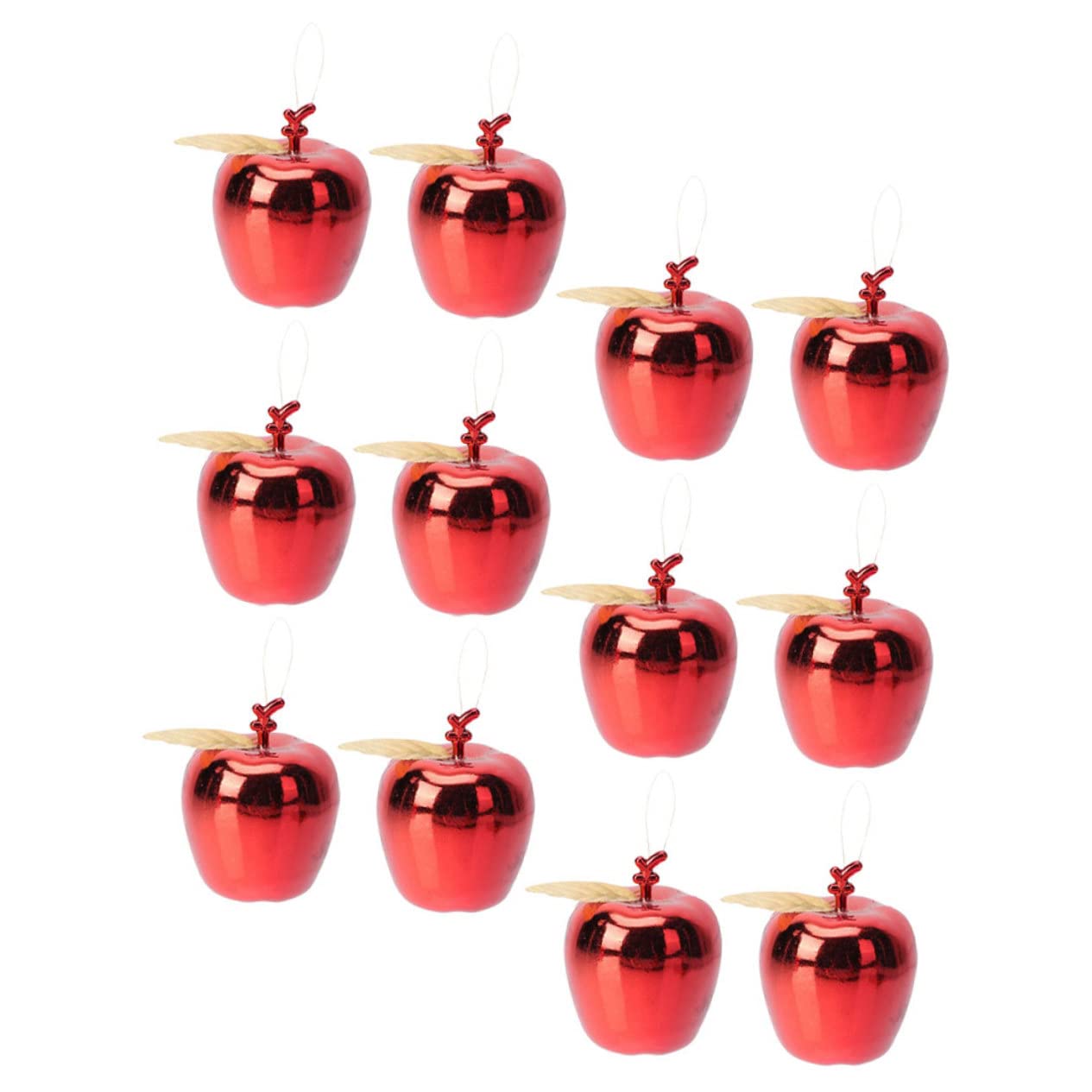 36 STK Weihnachtsapfel-anhänger Mini-weihnachtsschmuck Glitzernder Weihnachtsbaum Mini-bälle Baumkugeln Dekoration Weihnachtsdekoration Zum Aufhängen Festschmuck Plastik Drinnen