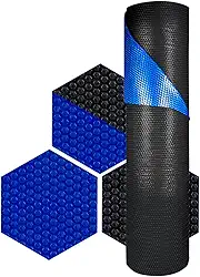 Capa Manta Térmica Para Piscina 7 x 3m Proteção Uv 300 Micras Preta E Azul Induplas