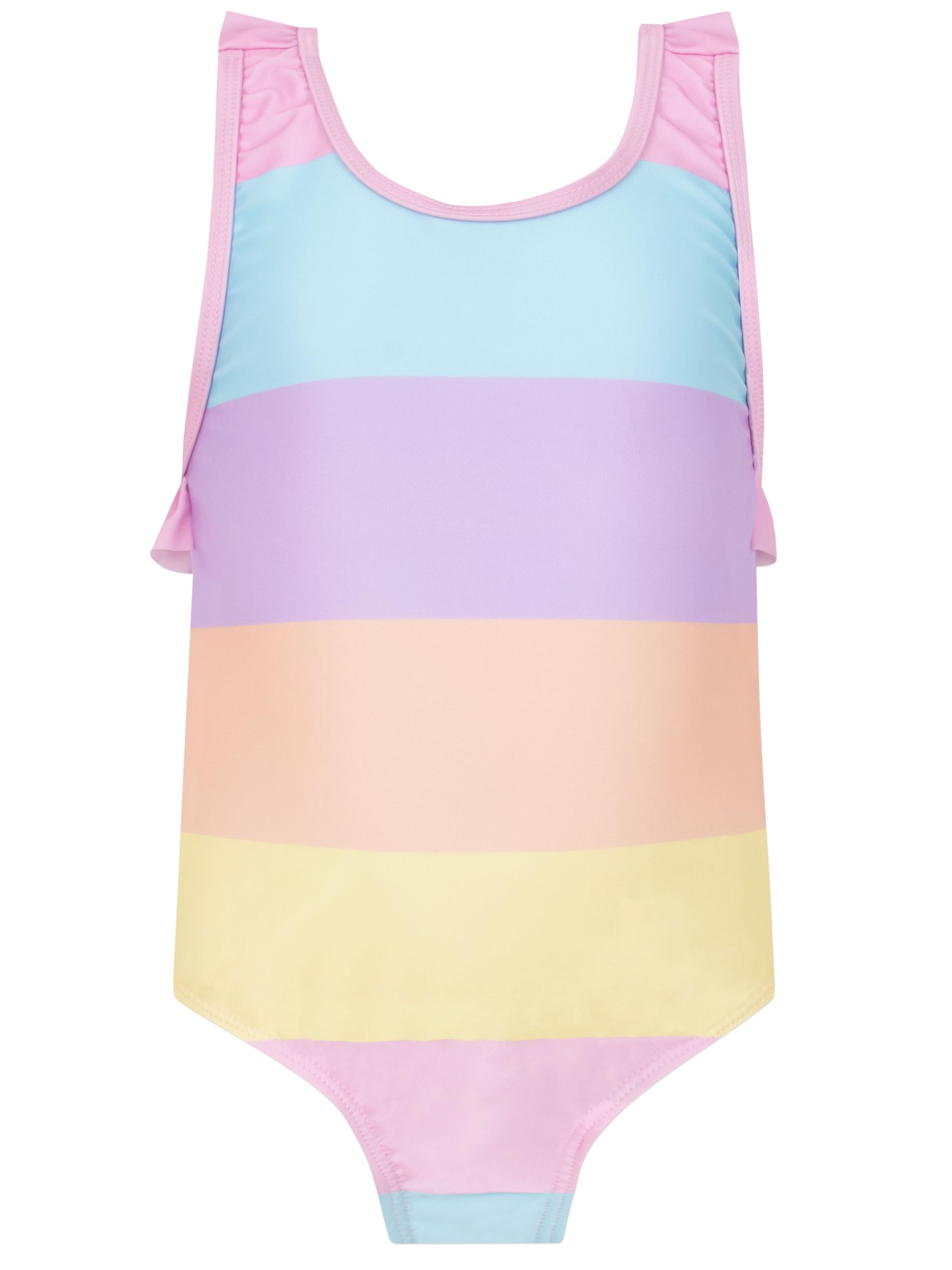 Harry Bear Girls Swimsuit | Rainbow Girls Swimming Costume | Kids Swimsuit | Multicolour 5-6 Years