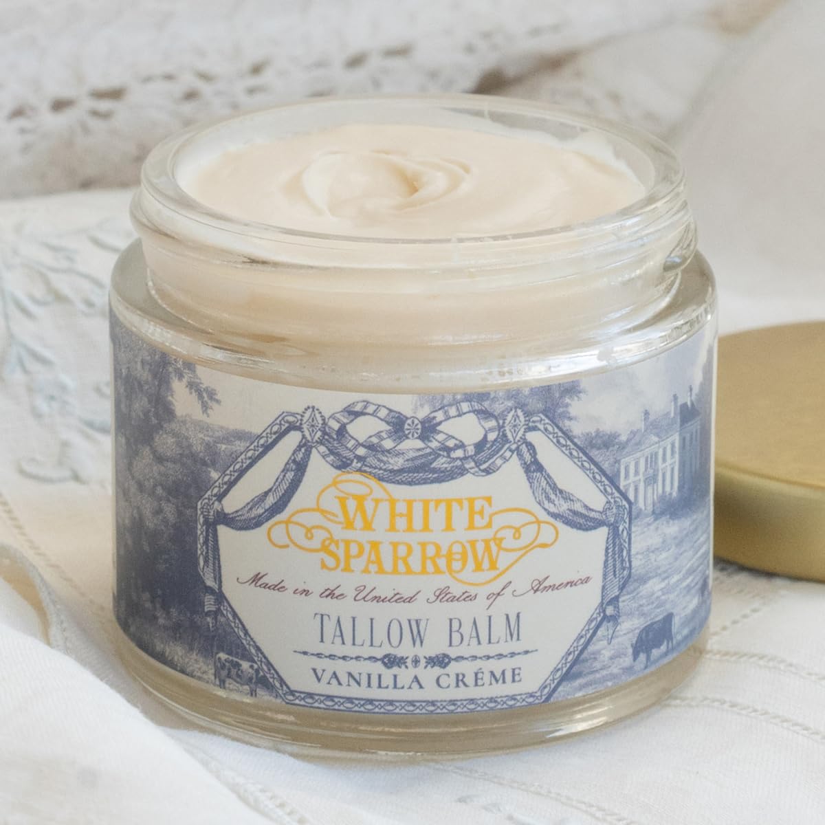 Organic Grass Fed Tallow Balm - (Vanilla Crème) Organic Tallow from Grass Fed Cows & All Organic ingredients. For Face and Body. (2.0 oz)…