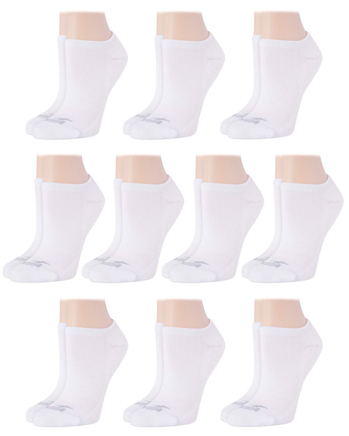 Avia Womens Low Cut Socks - 6/10 Pack Performance Stretch Cushioned Moisture Wicking Athletic No Show Socks for Women (4-12)