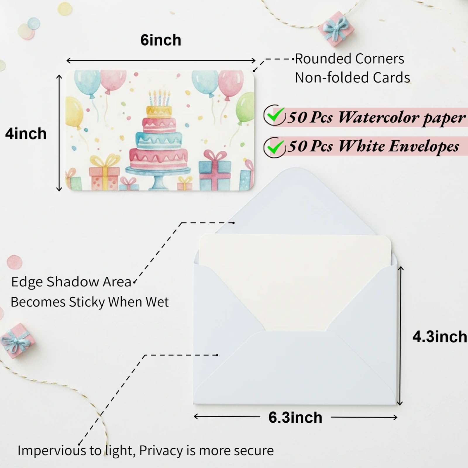 Watercolor Paper Sets - 25 Cards & Envelopes -3 Watercolor Paper Sets - 25 Cards & Envelopes -3