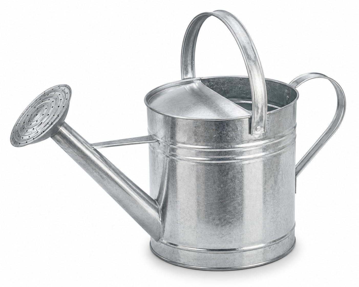 Unibos 5L Galvanised Metal Watering Can With Rose & Dual Handles