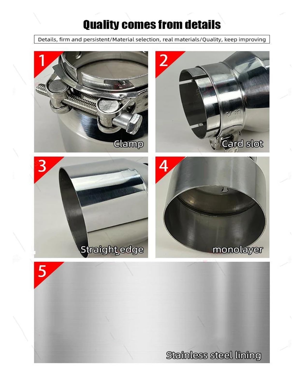 Genérico Silenciador Escape Punta Escape Acero Inoxidable 4 Piezas para F87 M2 F80 M3 F82 F83 M4 Tubo Escape Coche Coche