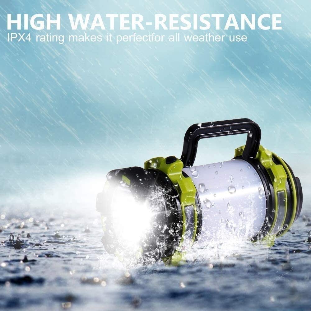 Linterna de Campamento LED Recargable, 1000lm, Banco de energía, Impermeable, Linterna de Linterna Perfecta for Emergencia de huracán, Senderismo, hogar y más, Cable USB Incluido