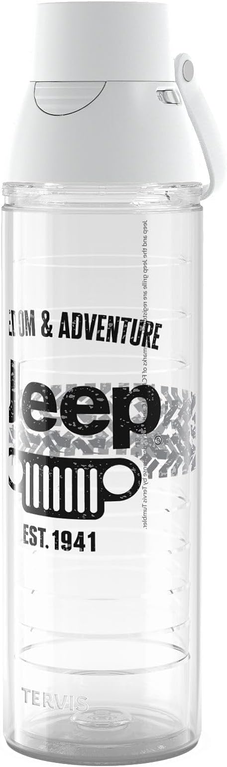 Tervis Jeep-Freedom and Adventure Insulated Tumbler, 24oz Venture Lite Water Bottle, Classic