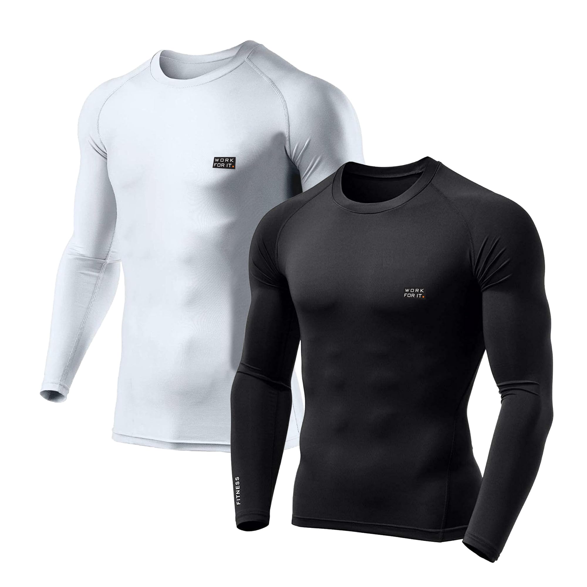 Men's Sports Compression T-Shirt Running Workout Long Sleeve Quick Dry Base Layer Active Athletic T-Shirt Gym Tops