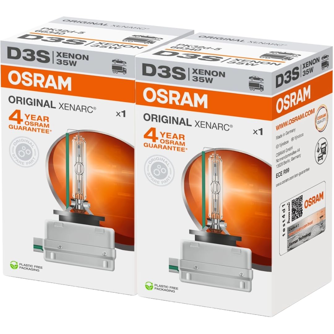 Osram 66340HBI Xenarc 35W D3S PK32D-5 4600K HID Xenon Light Bulb (2 Pack)
