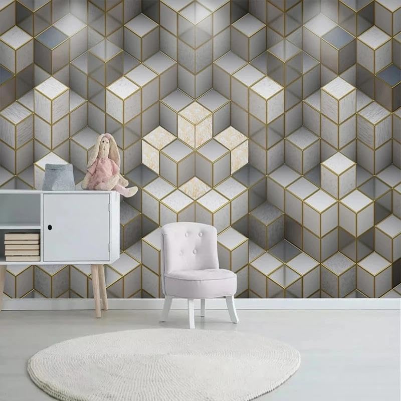 Papier peint chambre 3D intissé pour masquer les défauts - 3