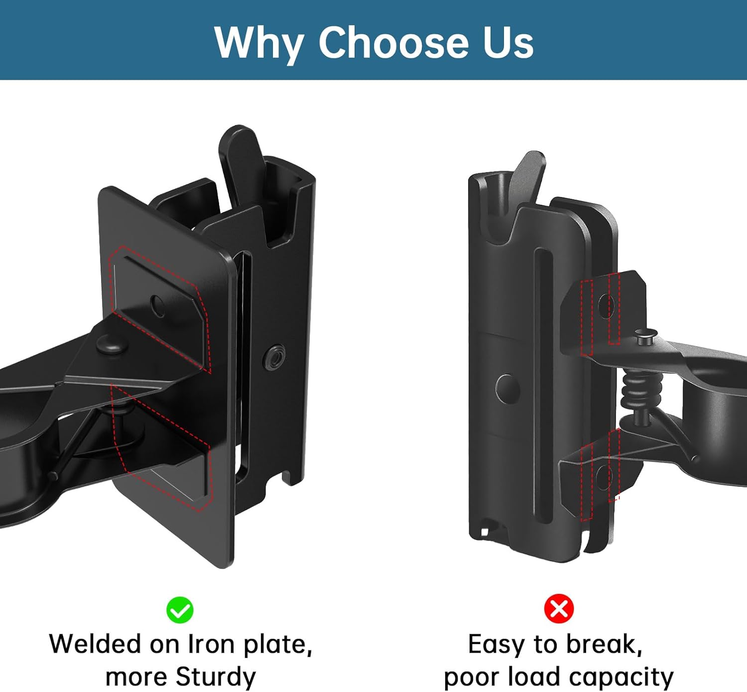 6 Pcs E-Track Tool Holders, E Track Accessories for Enclosed Trailer Store Shovels, Rakes, Broom E Track Tool Holder Hanger for Trailer Accessories, E Track Shovel Holder