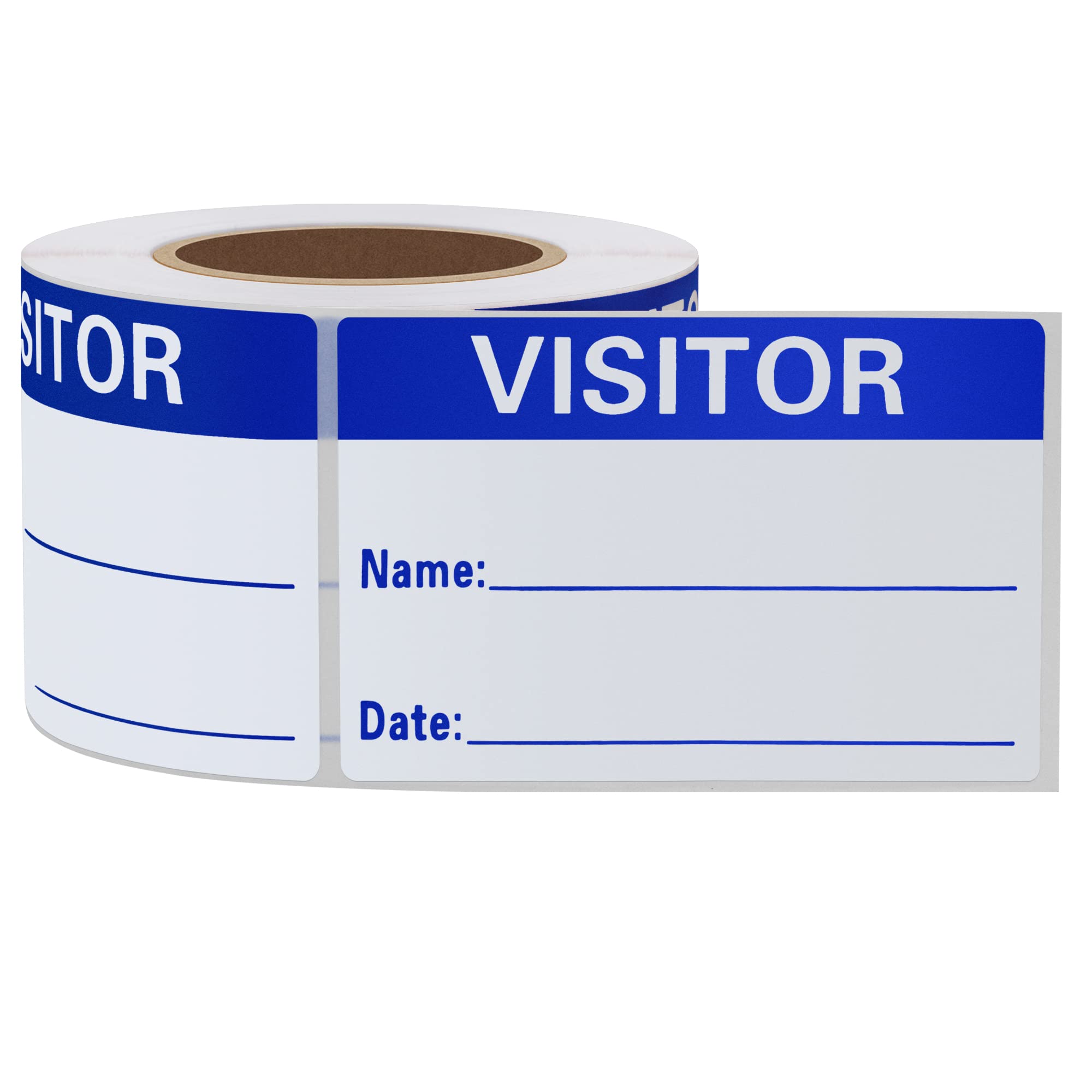 Hylabelest 2x3 Inch Visitor Pass Labels Blue Visitor Identification Stickers 300 Labels Per Roll, 1 Roll - Image 4