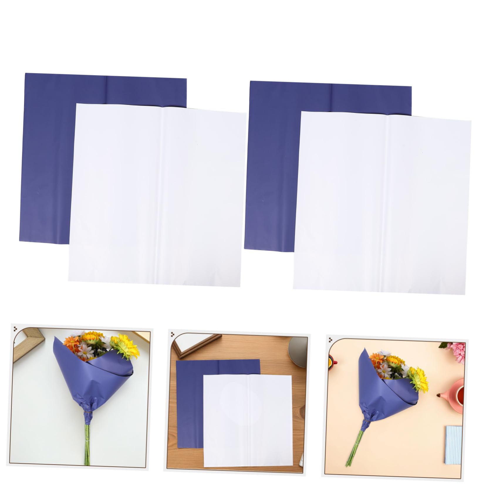 jojofuny 80hojas Papel Para Envolver De Flores De Doble Cara Para Bodas Cumpleaños y Regalos Material Floristería