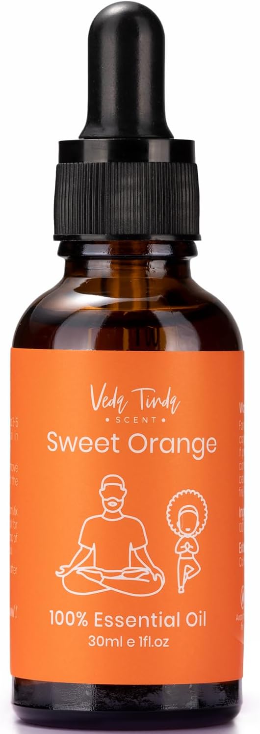 Sweet Orange Essential Oils, 100% Pure Nature Organic Orange Oil for Mood Lift, Refreshing, Clear Head with Diffuser, 1 fl oz 30ml