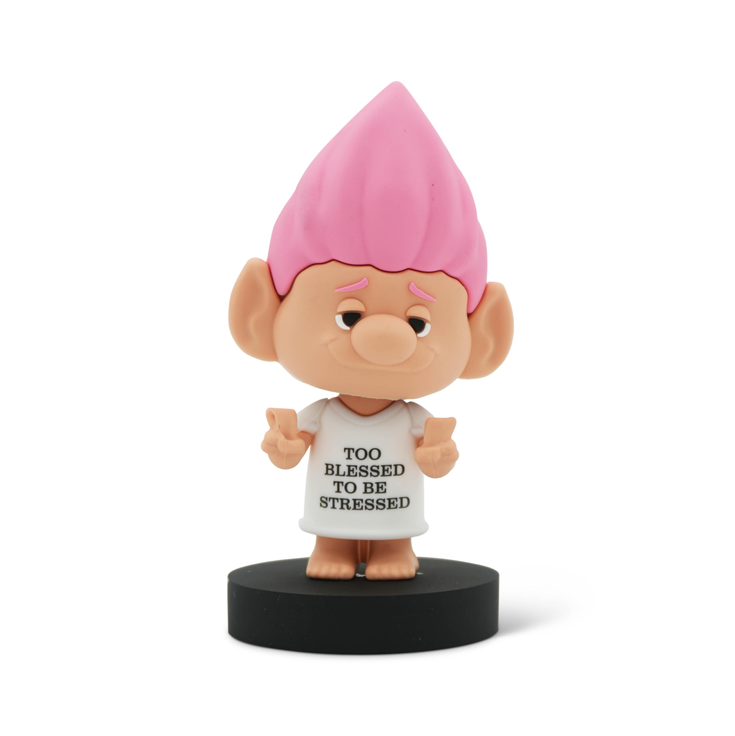 GOOFBALLS Mini Bobblehead Figurines – Funny Troll-Style 3D Characters, Spring Head Desk Toys, Collectible Gag Gifts - Blessed