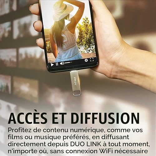 PNY DUO LINK 256GB Flash Drive USB-C 200MB/s - 6