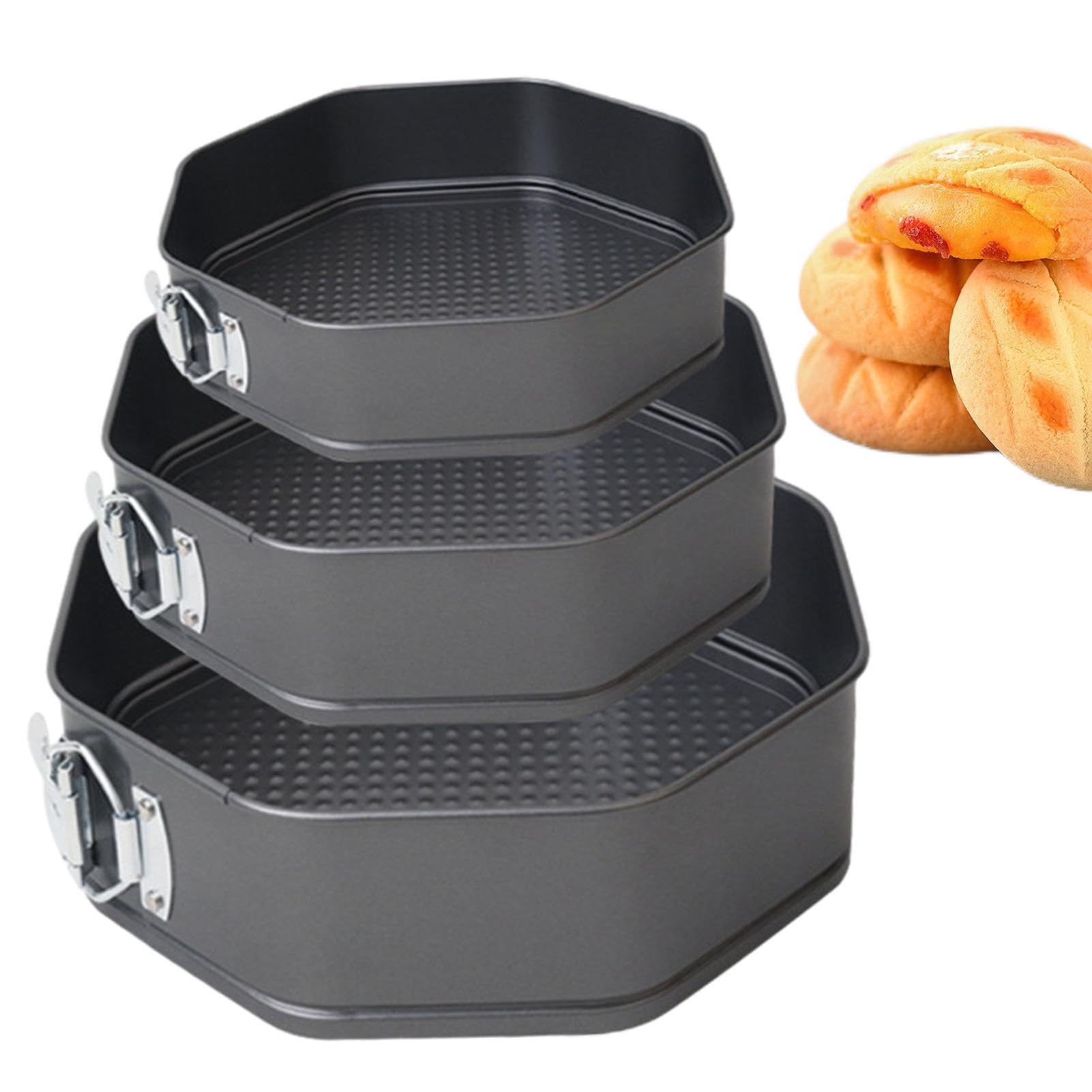 Moule à gâteau | Moule à gâteau rond | Lot de 3 moules à charnière
