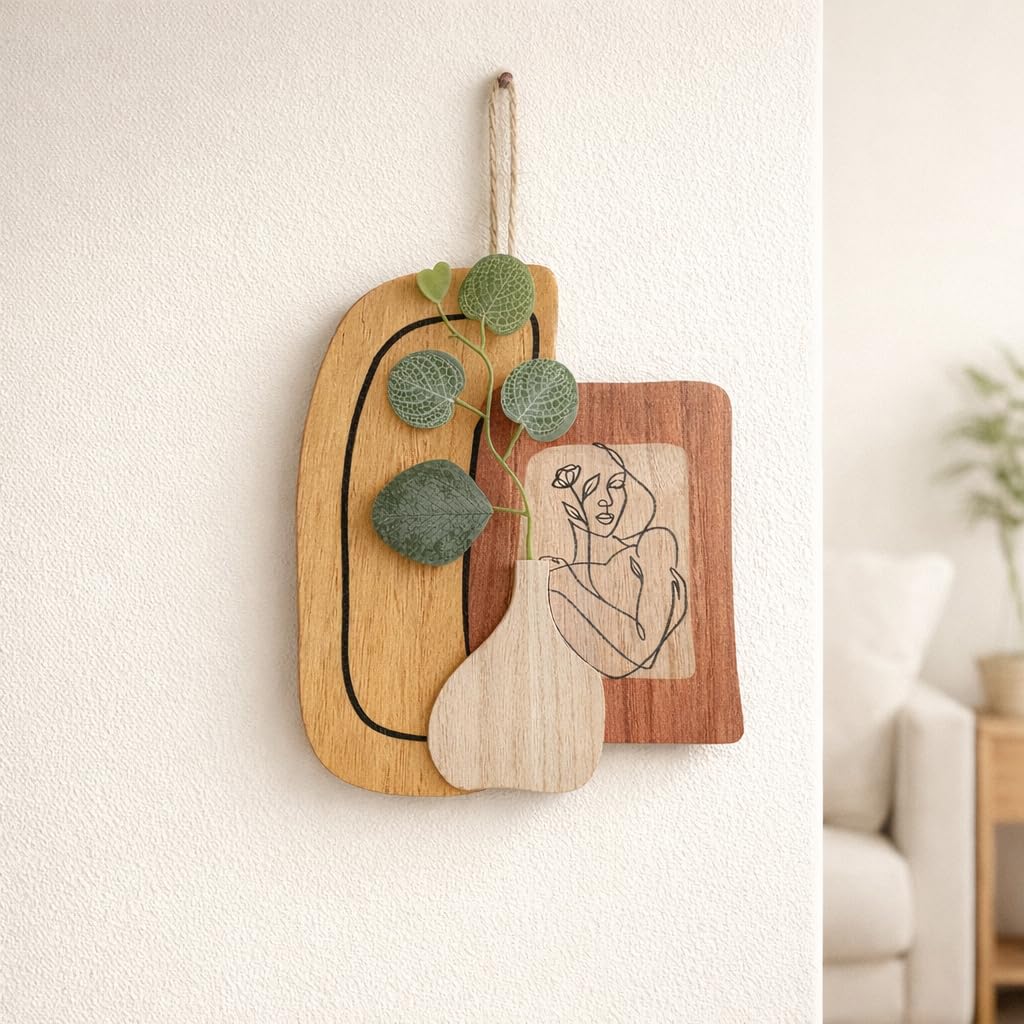 Abstract Wooden Wall Hanging - Modern Art Decor -6 Abstract Wooden Wall Hanging - Modern Art Decor -6