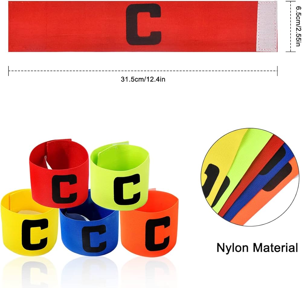 BK - Brassard De Capitaine De Football Réglable, Brassard De Leader De Compétition, Brassard De