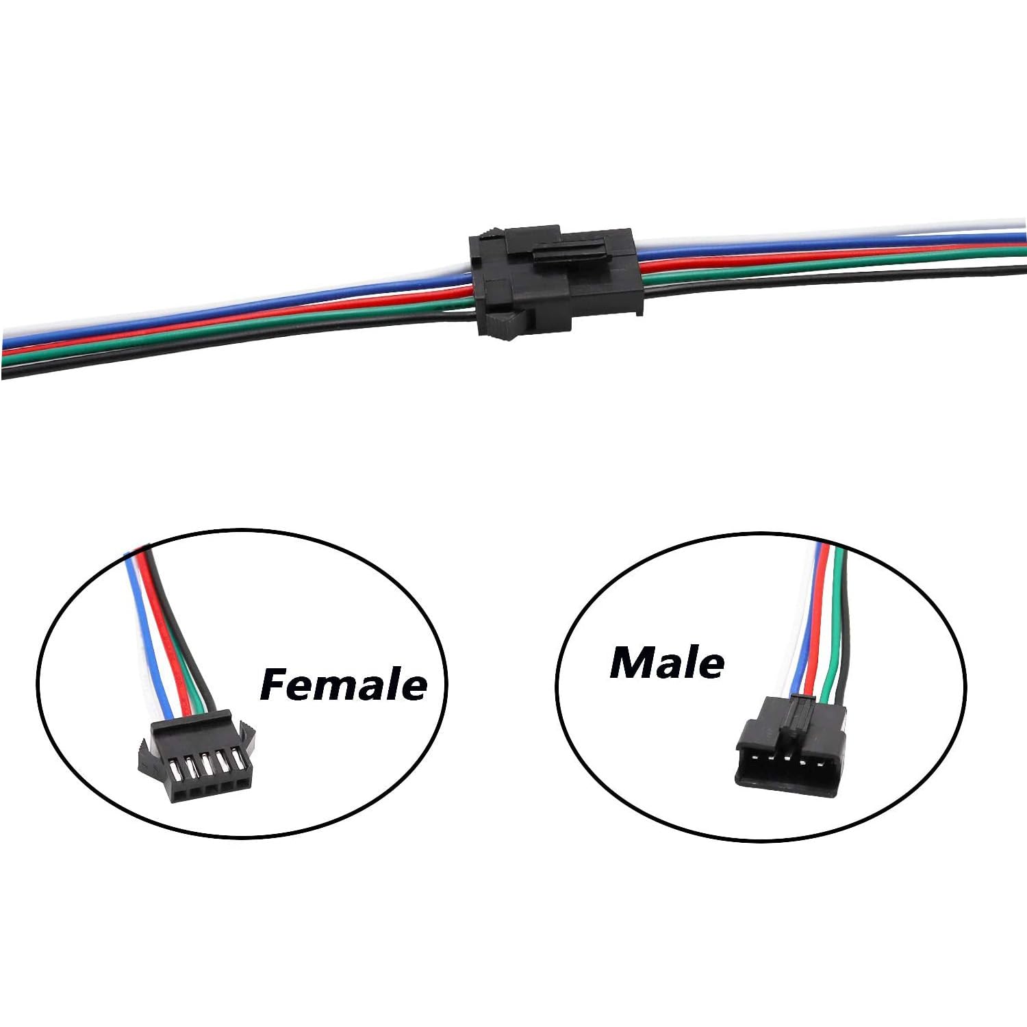 Kit Connecteurs ZH 1.5mm Mâle Femelle + Câbles Silicone Pré-Sertis 28AWG - 2/3/4/5/6 Broches JST