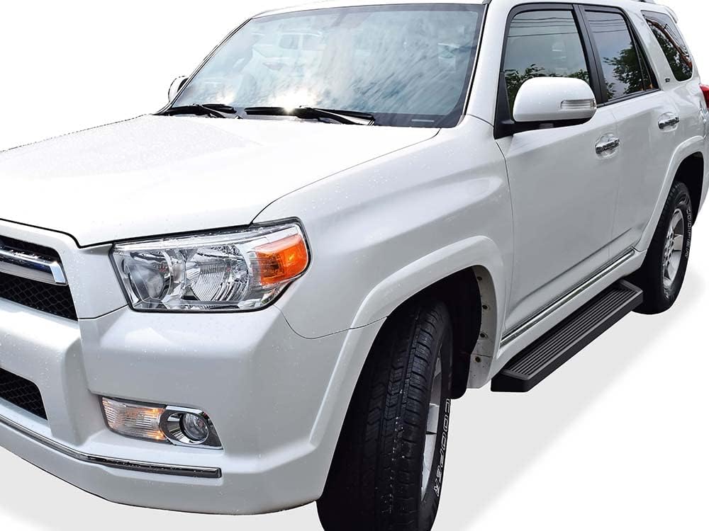 APS Premium Running Boards 6in Black Compatible with Toyota 4Runner Limited 10-24