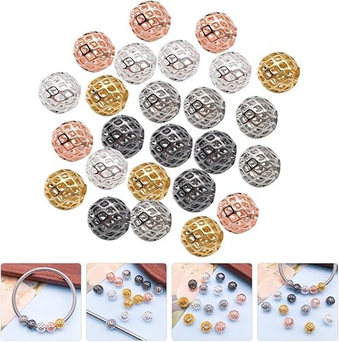 Miniatura 9 de EXCEART 25 piezas de accesorios de manualidades para hacer manualidades, cuentas espaciadoras para hacer joyas, cuentas espaciadoras de bricolaje,