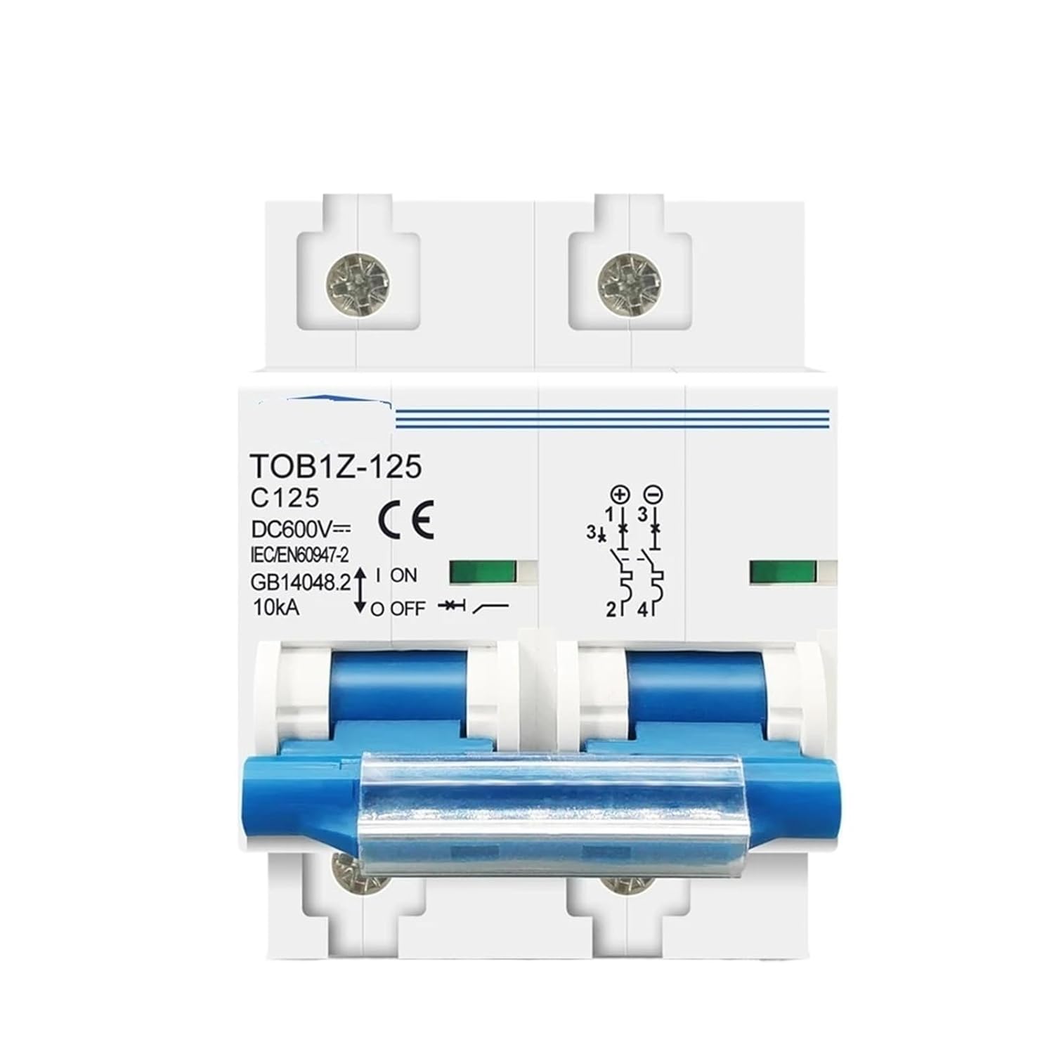 2P 80A 100A 125A DC MCB 600V Circuit Breaker for PV C Curve 1Pcs(80A)