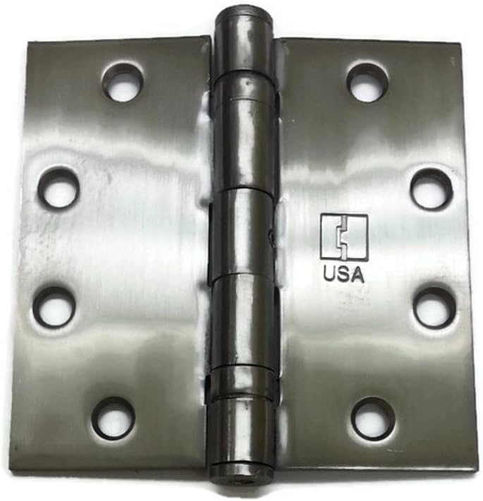 Hager Full Mortise Brass Hinge BB1191 NRP 4.5 x 4.5 US26D/626 (Satin Chrome) - Box of 3 Ball Bearing Hinges
