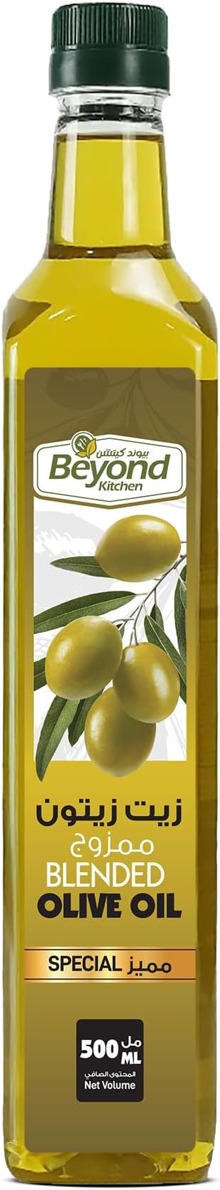 Beyond Kitchen Blended 500ml Olive Oil - Premium Mediterranean Blend with Vegetable Oil, Light & Versatile for Everyday Cooking