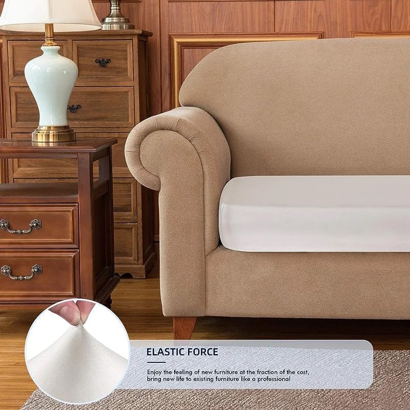 Image of Namdev Art's 3 Seater Sofa Foam Cushions Sofa Seat Meditation Cushion for Floor | Yoga Cushion, Meditation Accessory, Floor Cushions Molfino Fabric Cushion -(White)