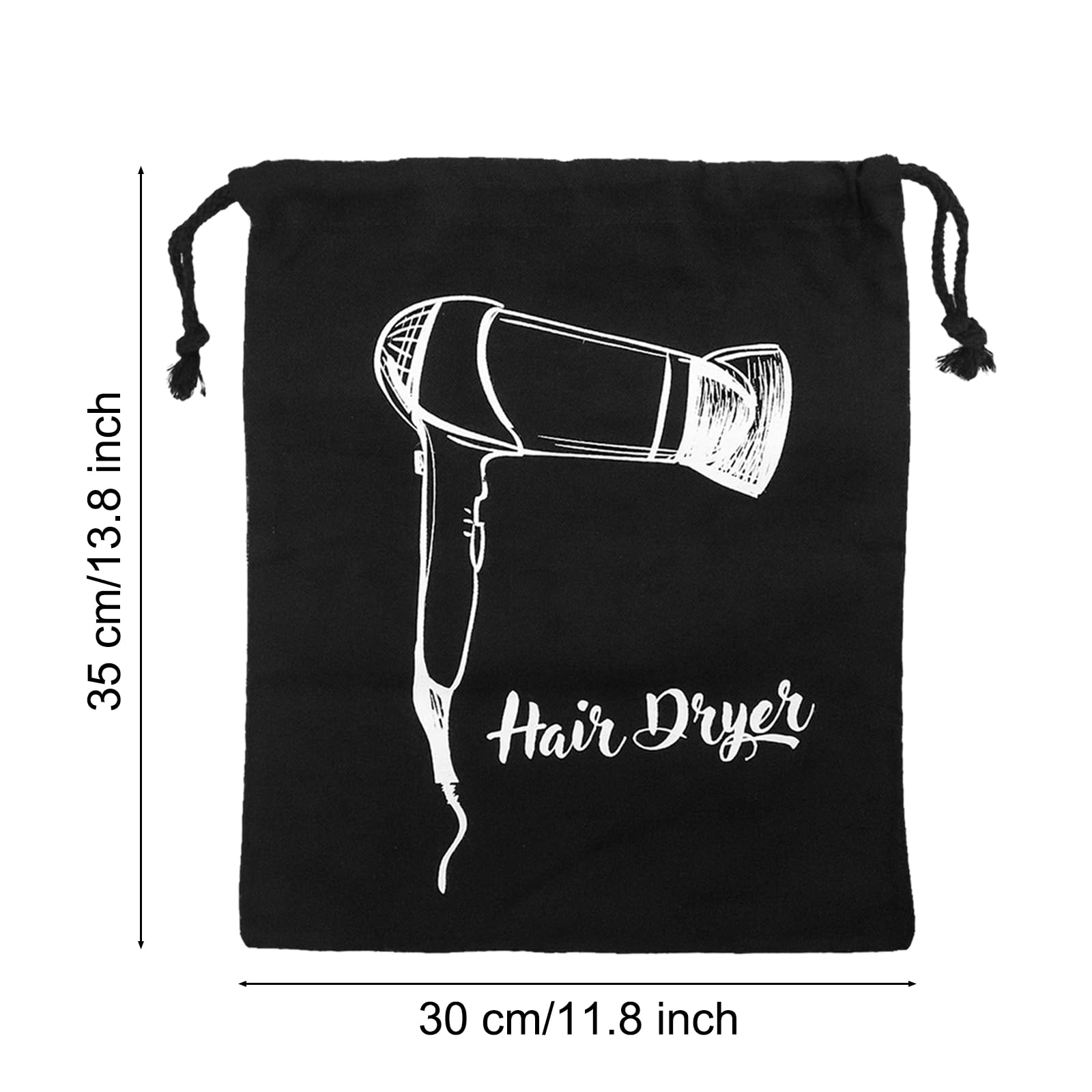 Bolsas para secador de pelo a granel, bolsa de almacenamiento con cordón para secador de pelo, estuche para secador de pelo, accesorios para hotel, hogar, viajes, baño, 13.7 x 11.8 pulgadas (16 6