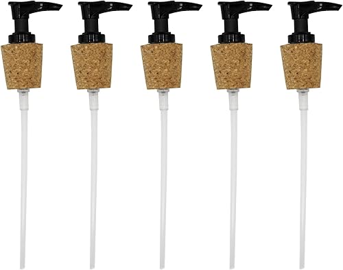 Creative Hobbies Dispensador de bomba negro con tapón de corcho para un ajuste fácil a presión (Pkg/5)