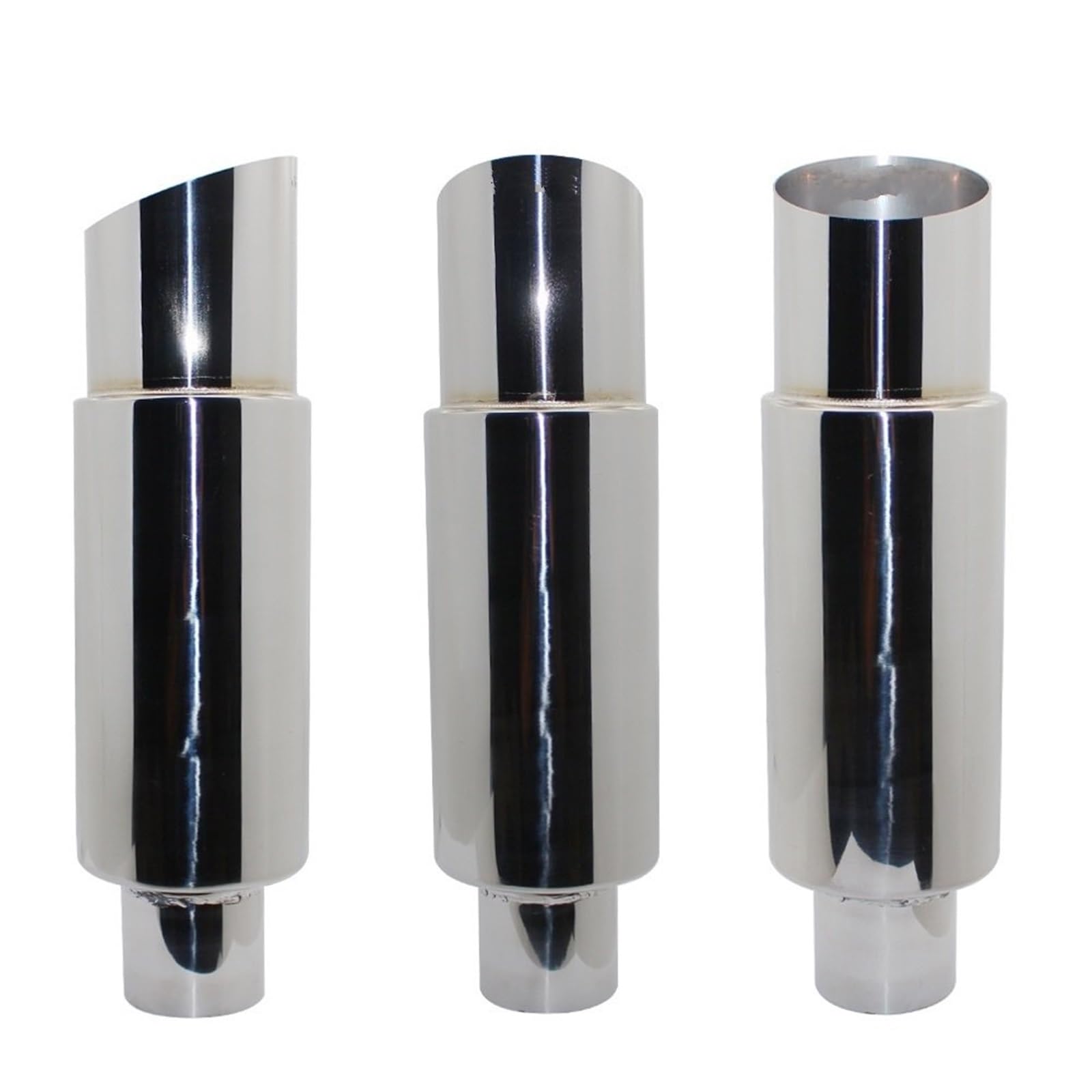 Tłumik Samochodowy Tłumik rury wydechowej samochodu Rura wydechowa Uniwersalny interfejs ze stali nierdzewnej 51 57 63 MM Koniec układu wydechowego(002 Titanium 57mm)