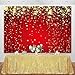 Sensfun Red Curtain Gold Star Backdrop Red Carpet Sparkle Glitter Stars Christmas Holiday Photography Background VIP Hollywood Party Wedding Birthday Decorations Banner Photoshoot Photo Booth 10x7ft