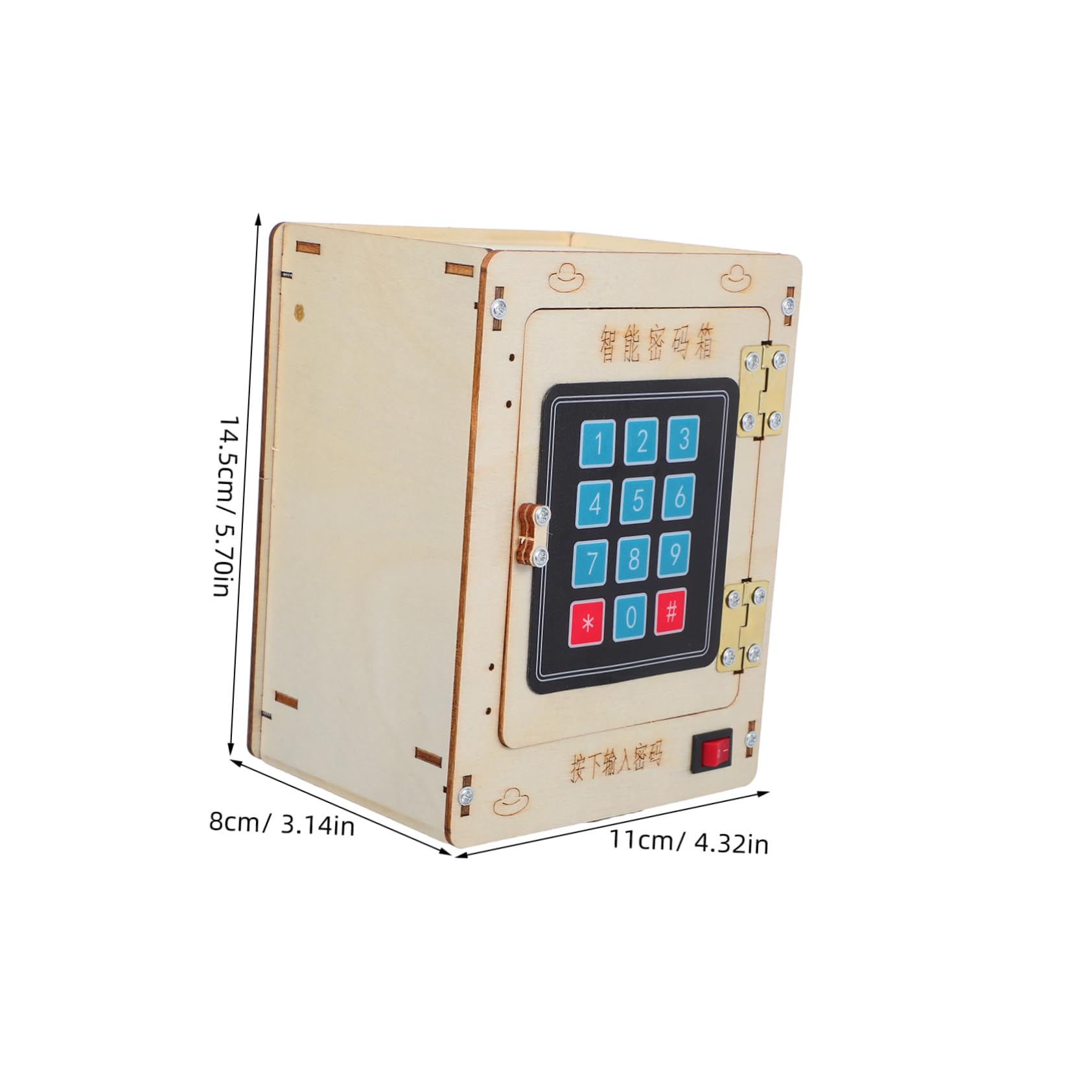 Caja de Madera para Ahorrar Dinero con Banco para Juguete Educativo Stem para Aprendizaje Financiero y Seguridad Seguro y Protección de Privacidad