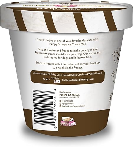 Miniatura 7 de Mezcla para helado, para perros Mantequilla de maní. Añada agua y congélelo en casa.