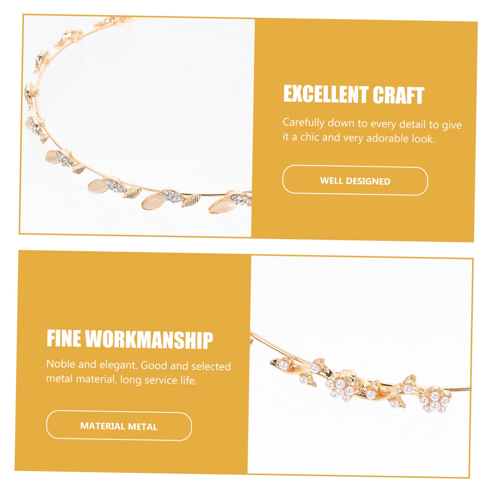Diadema de Perlas para Novia Cristales, 6 Piezas Metal | Tocado para Boda E Invitada, Uso Diario y Ocasiones Obsequios, Estilo Simple y Chic