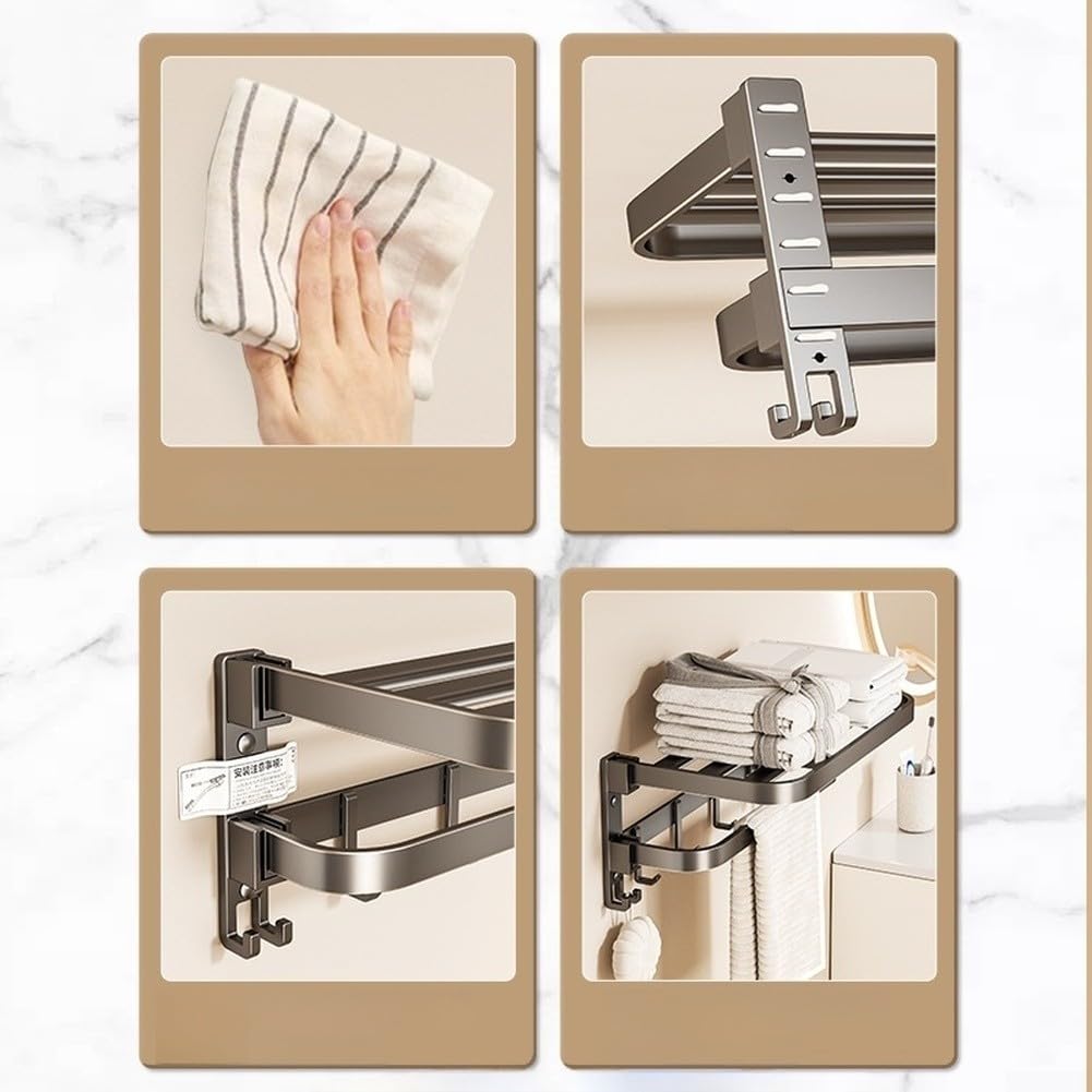 Porte-Serviettes Acier 50cm pour robuste Antirouille Porte-Serviettes(40cm)